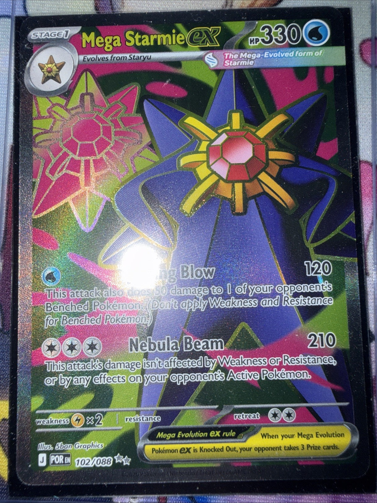 Mega Starmie ex 102/088 Me03: Perfect Order Holo