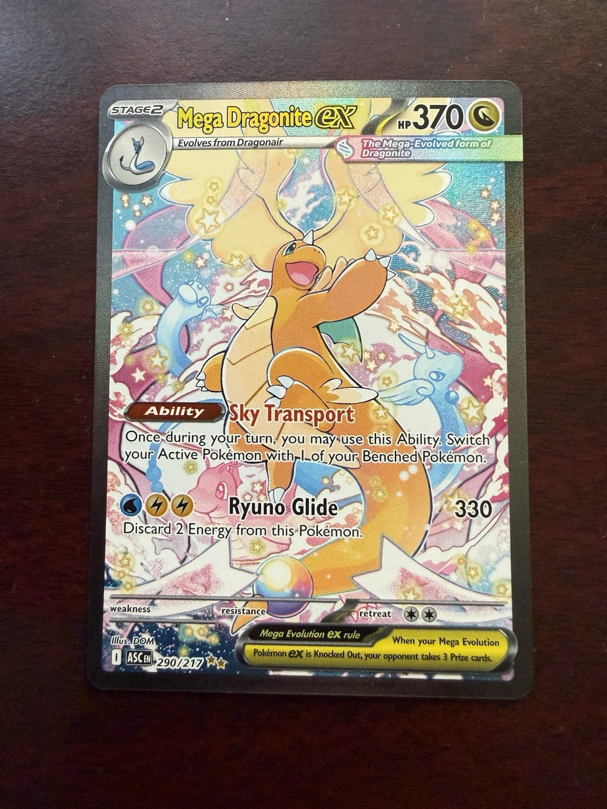 Pokémon TCG Mega Dragonite EX Full Art Holo SIR 290/217