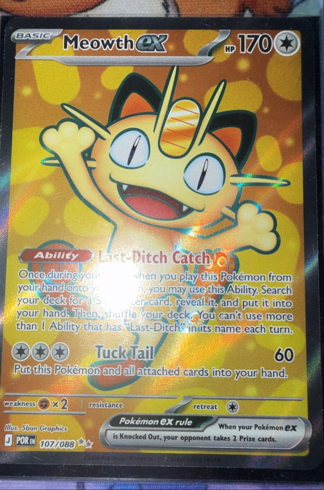 Meowth ex 107/088 Me03: Perfect Order Holo