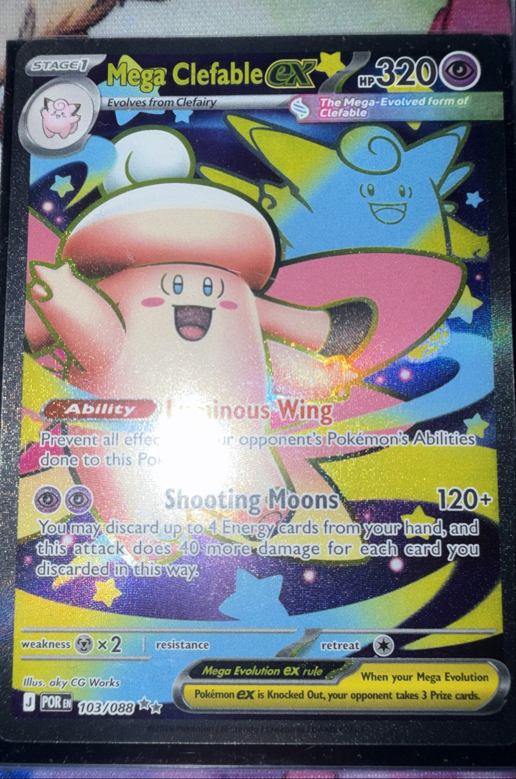 Mega Clefable ex 103/088 Me03: Perfect Order Holo
