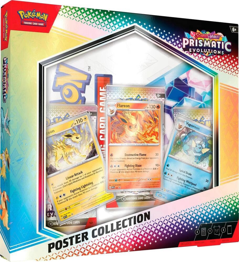 Pokemon TCG Prismatic Evolutions Poster Collection Box Factory Sealed Eevee