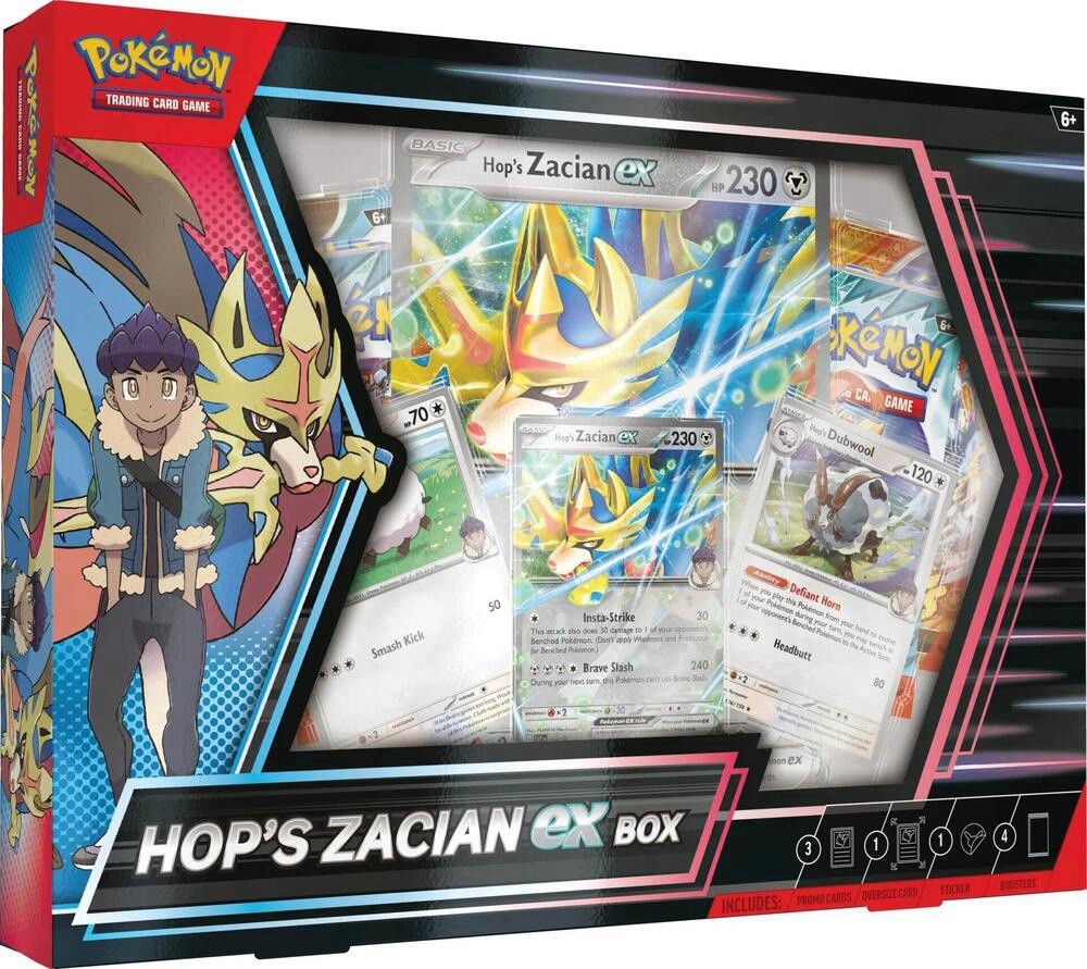 Pokemon TCG: Hop's Zacian ex Box - Sealed New